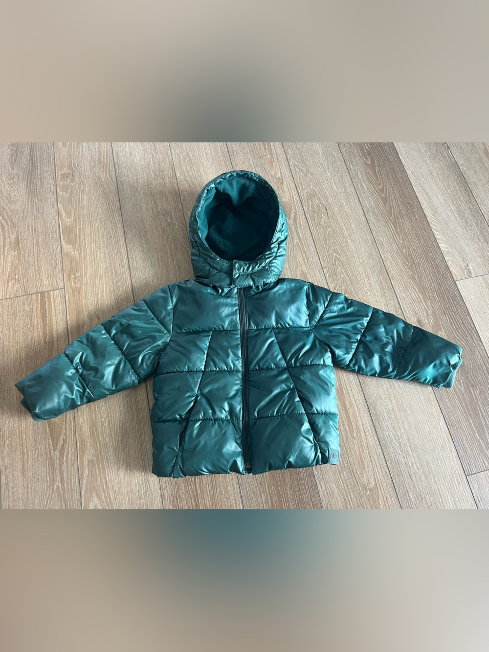 baby Gap Dark Green Hooded Puffer Coat Jacket Size 4 years toddler